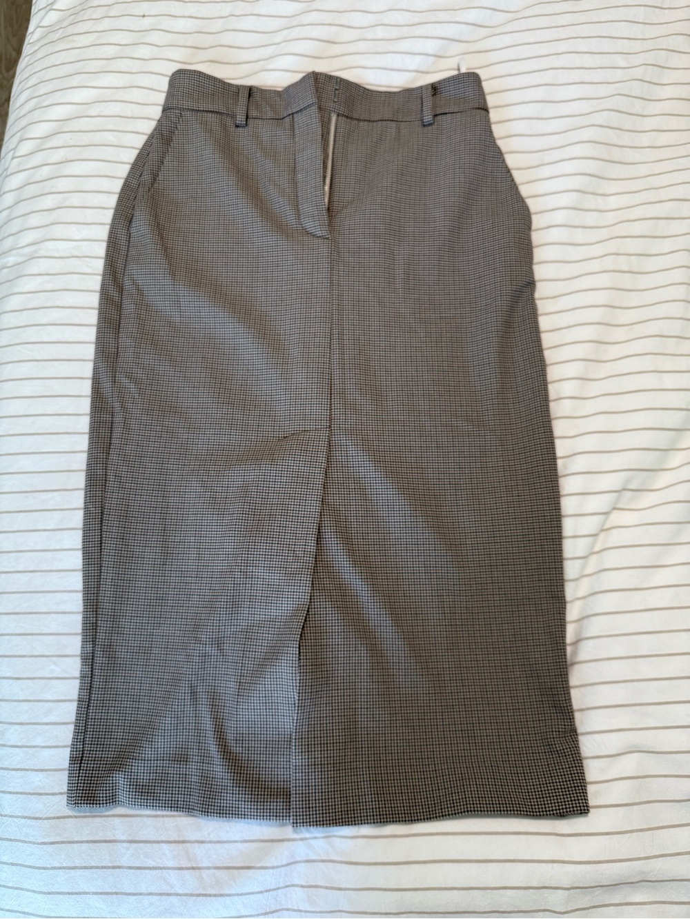 Babaton Tailored Houndstooth Pencil Skirt in Brown and Black